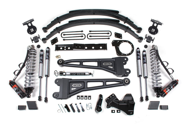 7 Inch Lift Kit W/ Radius Arm - FOX 2.5 Performance Elite Coil-Over Conversion - Ford F250/F350 Super Duty (20-22) 4WD - Diesel BDS Suspension Suspension Lift Kit  AXOPROS