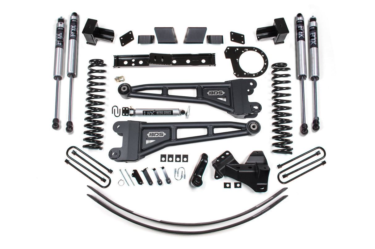 6 Inch Lift Kit W/ Radius Arm - Ford F250/F350 Super Duty (17-19) 4WD - Diesel BDS Suspension Suspension Lift Kit  AXOPROS