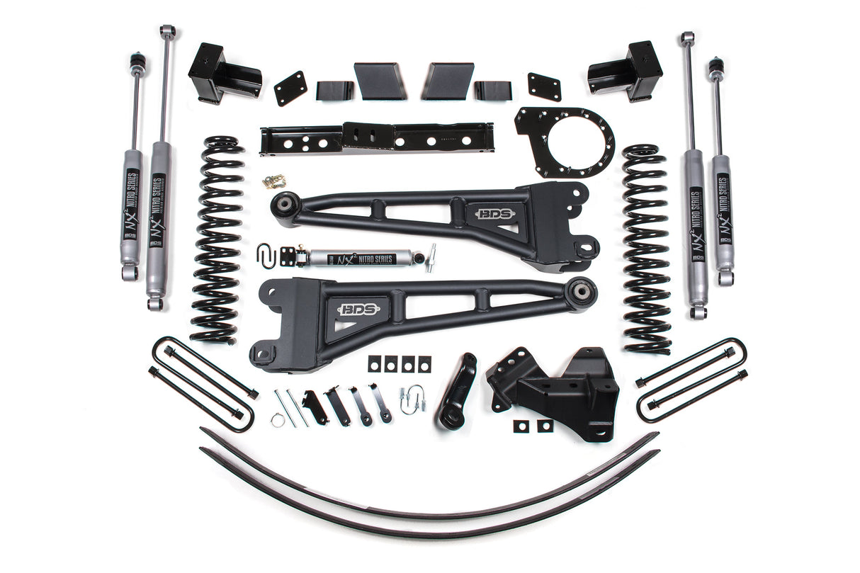 6 Inch Lift Kit W/ Radius Arm - Ford F250/F350 Super Duty (17-19) 4WD - Diesel BDS Suspension Suspension Lift Kit  AXOPROS