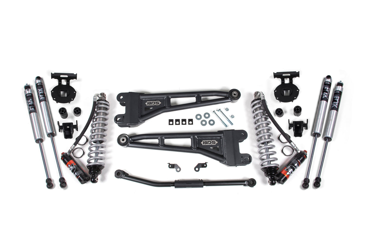 2.5 Inch Lift Kit W/ Radius Arm - FOX 2.5 Performance Elite Coil-Over Conversion - Ford F250/F350 Super Duty (11-16) 4WD - Diesel BDS Suspension Suspension Lift Kit  AXOPROS