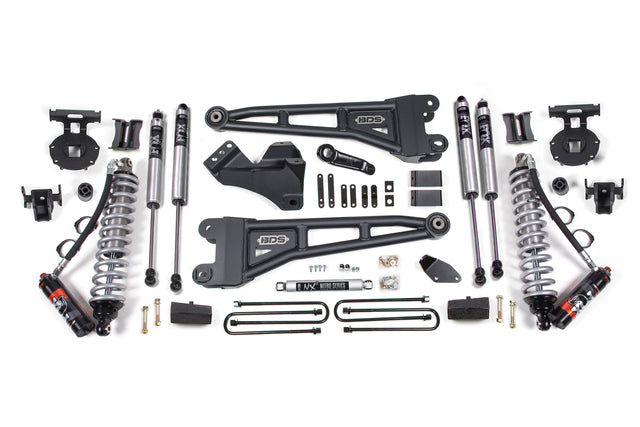 4 Inch Lift Kit W/ Radius Arm - FOX 2.5 Performance Elite Coil-Over Conversion - Ford F250/F350 Super Duty (08-10) 4WD - Diesel BDS Suspension Suspension Lift Kit  AXOPROS
