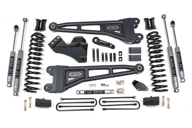 4 Inch Lift Kit W/ Radius Arm - Ford F250/F350 Super Duty (05-07) 4WD - Gas BDS Suspension Suspension Lift Kit  AXOPROS