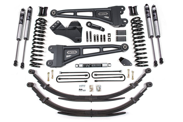 4 Inch Lift Kit W/ Radius Arm - Ford F250/F350 Super Duty (05-07) 4WD - Diesel BDS Suspension Suspension Lift Kit  AXOPROS