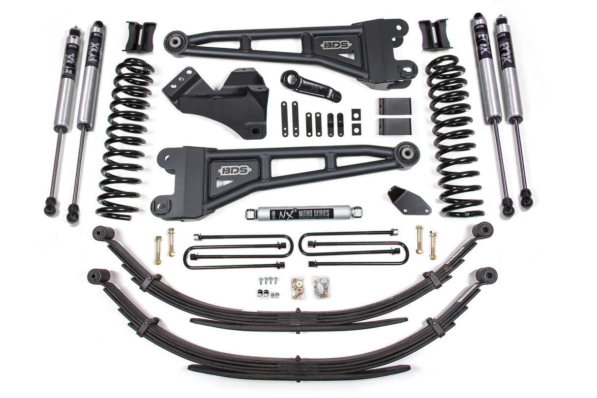 4 Inch Lift Kit W/ Radius Arm - Ford F250/F350 Super Duty (05-07) 4WD - Gas BDS Suspension Suspension Lift Kit  AXOPROS