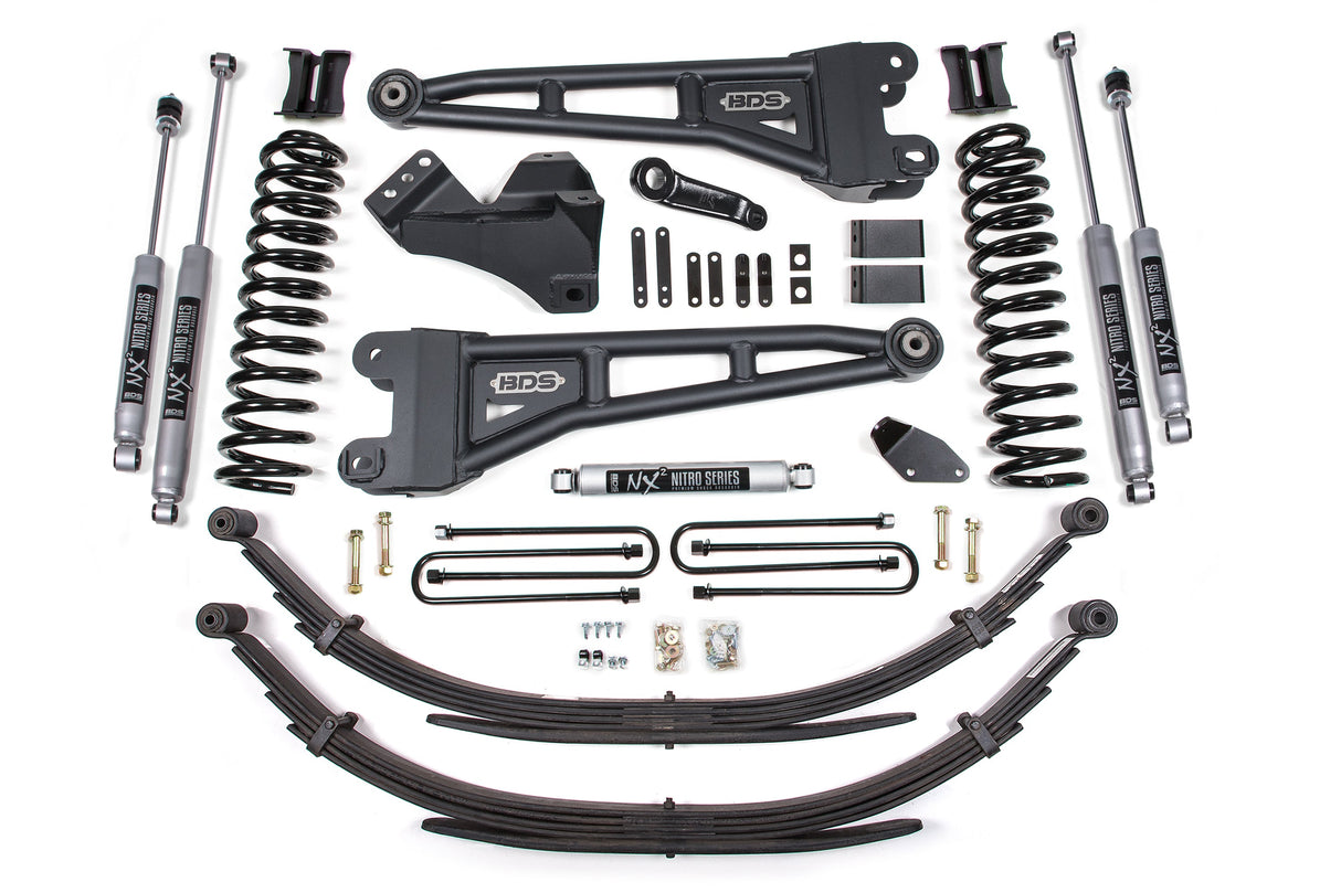 4 Inch Lift Kit W/ Radius Arm - Ford F250/F350 Super Duty (05-07) 4WD - Gas BDS Suspension Suspension Lift Kit  AXOPROS
