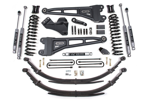 4 Inch Lift Kit W/ Radius Arm - Ford F250/F350 Super Duty (05-07) 4WD - Gas BDS Suspension Suspension Lift Kit  AXOPROS