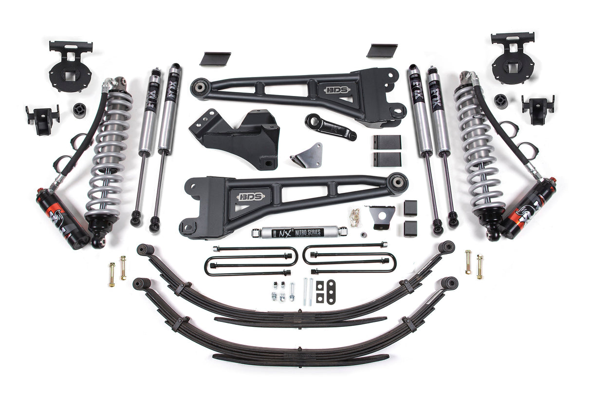6 Inch Lift Kit W/ Radius Arm - FOX 2.5 Performance Elite Coil-Over Conversion - Ford F250/F350 Super Duty (05-07) 4WD - Diesel BDS Suspension Suspension Lift Kit  AXOPROS