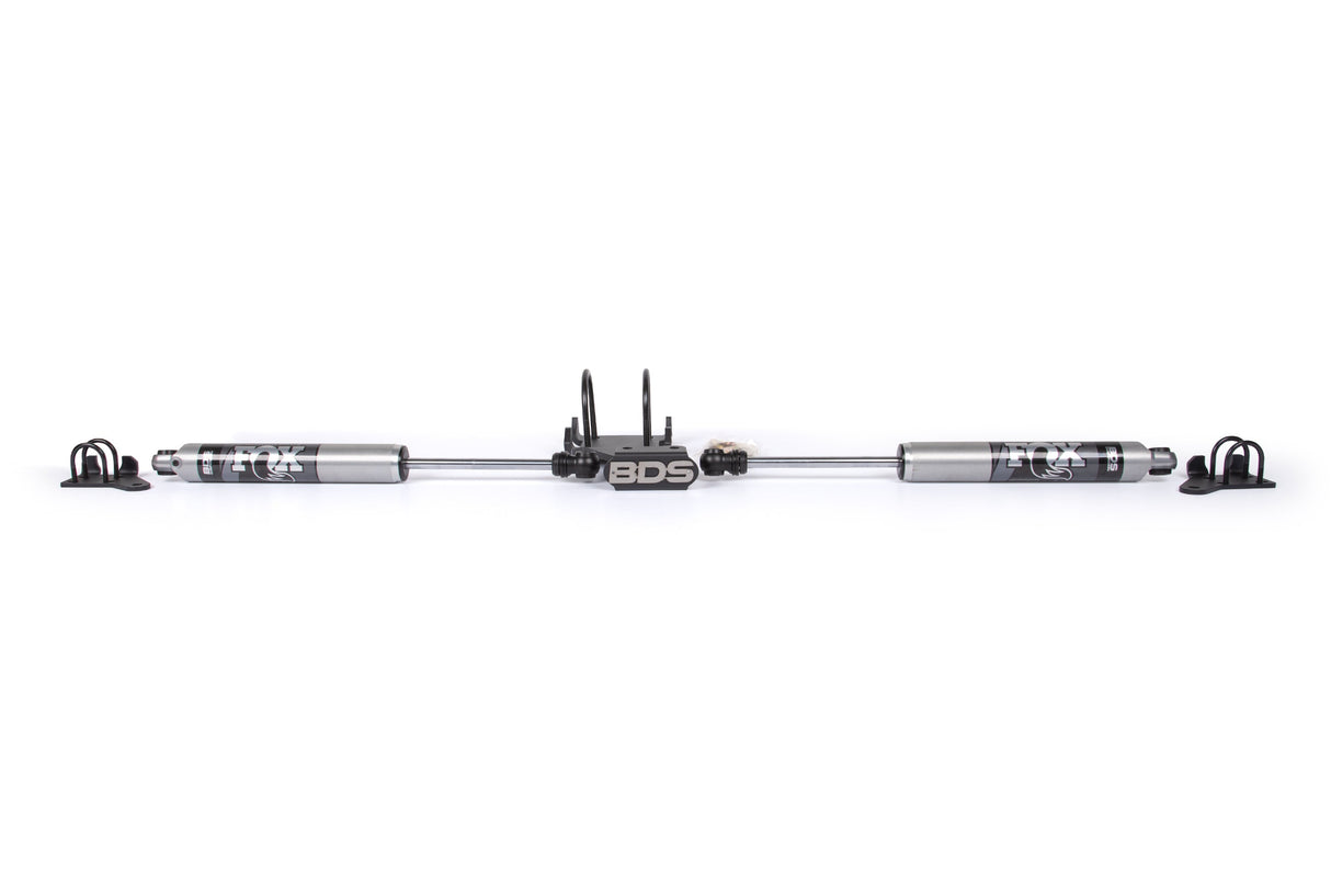 Dual Steering Stabilizer Kit W/ FOX 2.0 Performance Shocks - Fits 2.5-9 Inch Lift - Ford F250/F350 Super Duty (05-24) 4WD BDS Suspension Steering Stabilizer Hardware Kit  AXOPROS
