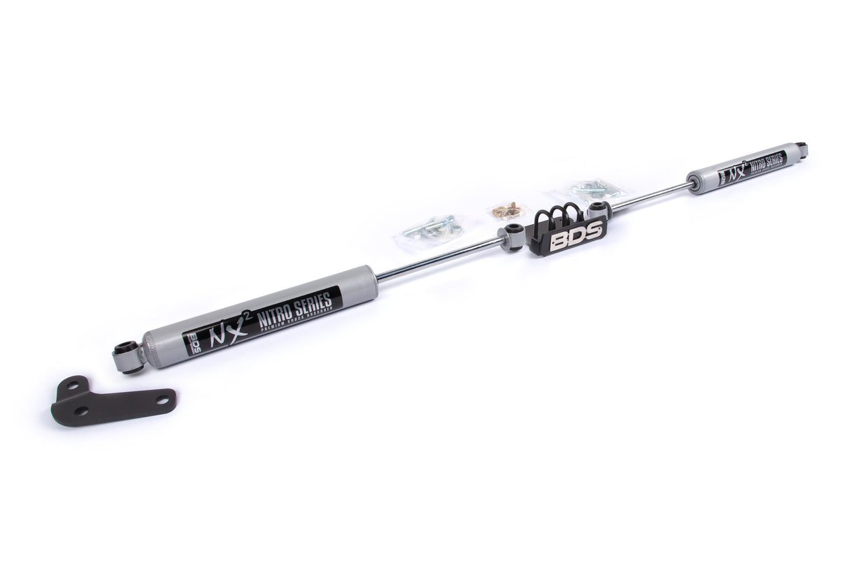 Dual Steering Stabilizer Kit W/ NX2 Shocks - Ford F250/F350 Super Duty (99-04) 4WD BDS Suspension Steering Stabilizer Hardware Kit  AXOPROS