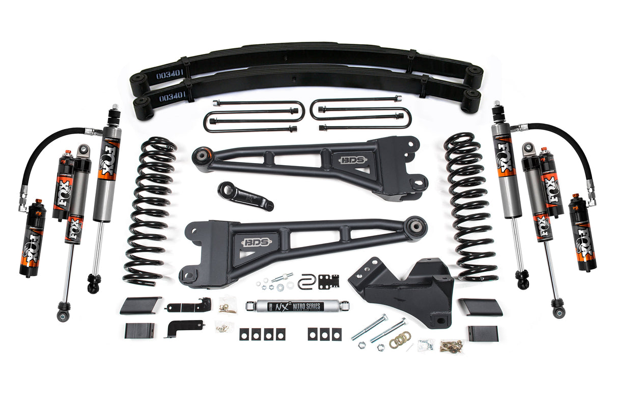 4 Inch Lift Kit W/ Radius Arm - Ford F250/F350 Super Duty (17-19) 4WD - Gas BDS Suspension Suspension Lift Kit  AXOPROS