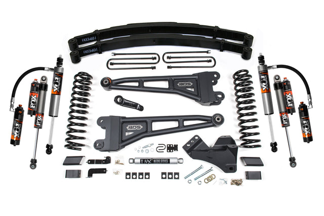 4 Inch Lift Kit W/ Radius Arm - Ford F250/F350 Super Duty (17-19) 4WD - Gas BDS Suspension Suspension Lift Kit  AXOPROS
