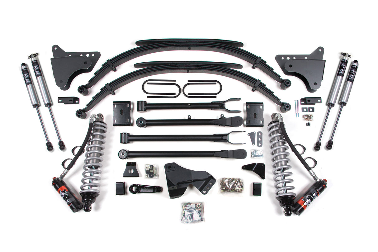 4 Inch Lift Kit W/ 4-Link - FOX 2.5 Performance Elite Coil-Over Conversion - Ford F250/F350 Super Duty (11-16) 4WD - Diesel BDS Suspension Suspension Lift Kit  AXOPROS