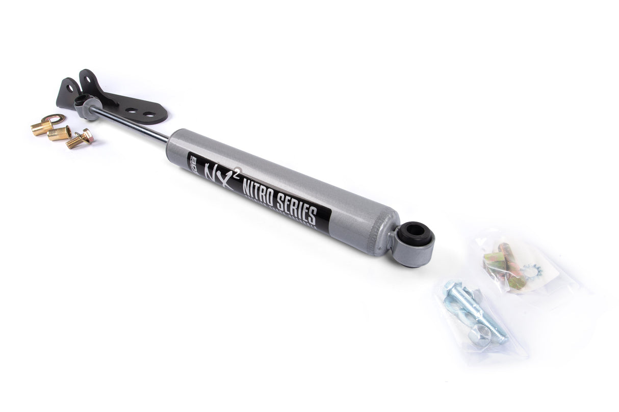 Single Steering Stabilizer Kit W/ NX2 Shock - Chevy Silverado & GMC Sierra 2500/3500HD (16-24) 4WD BDS Suspension Steering Stabilizer Hardware Kit  AXOPROS