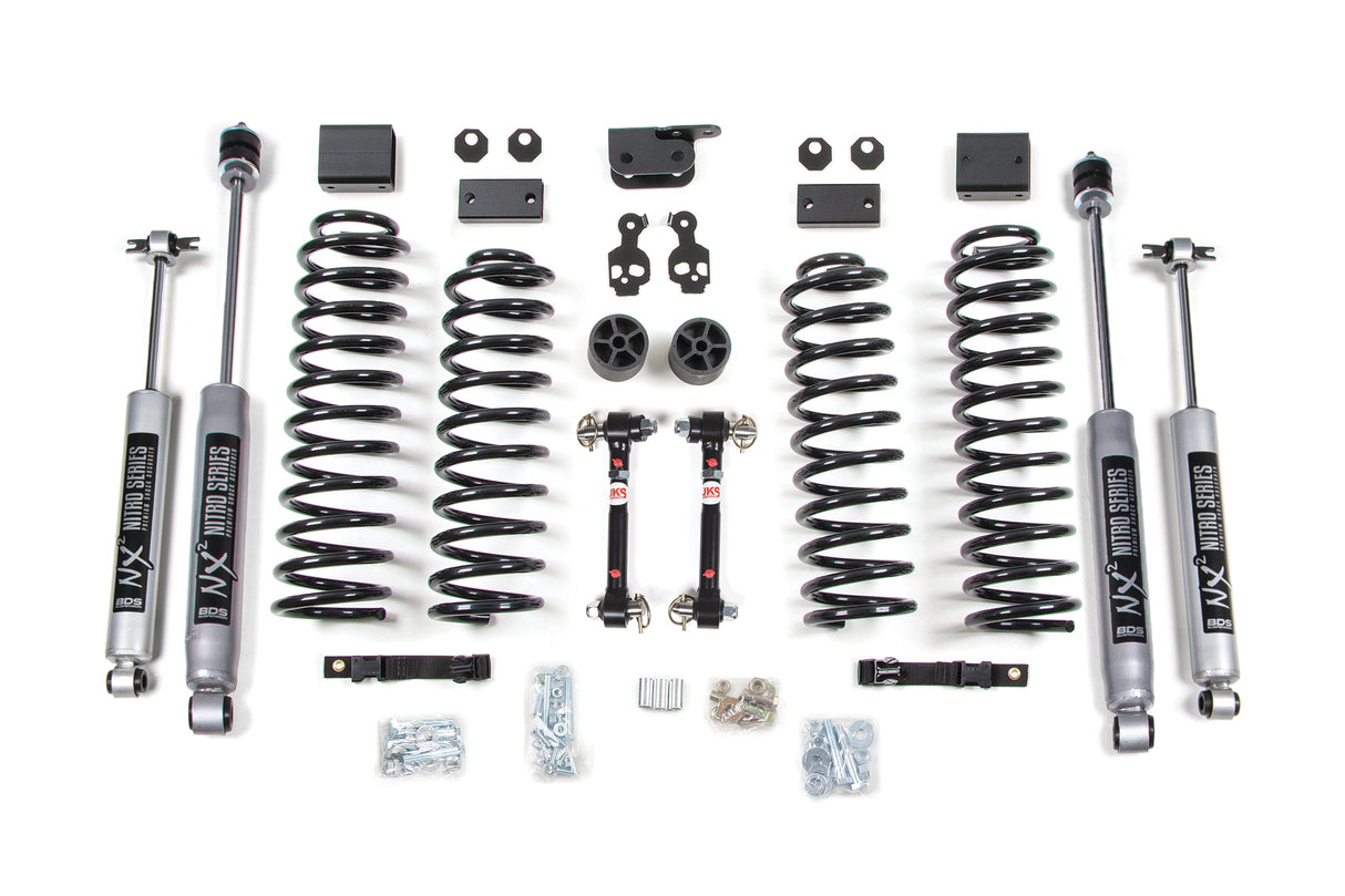 3 Inch Lift Kit - Jeep Wrangler JK (07-11) 4-Door BDS Suspension Suspension Lift Kit  AXOPROS