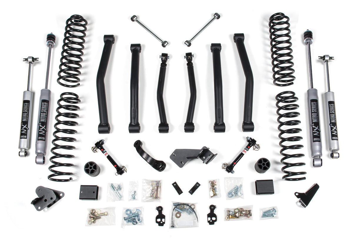 4.5 Inch Lift Kit - Jeep Wrangler JK (07-11) 4-Door BDS Suspension Suspension Lift Kit  AXOPROS