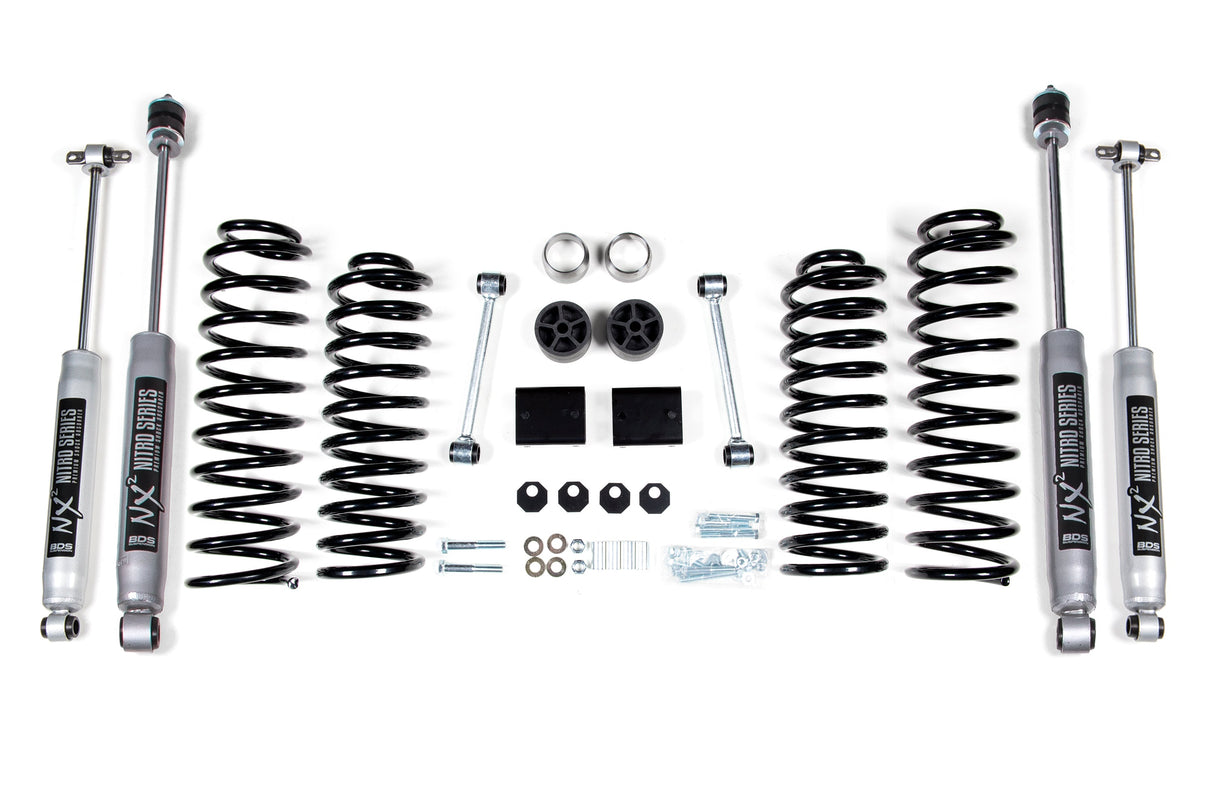 2 Inch Lift Kit - Coil Spring - Jeep Wrangler JK (12-18) 4-Door BDS Suspension Suspension Lift Kit  AXOPROS