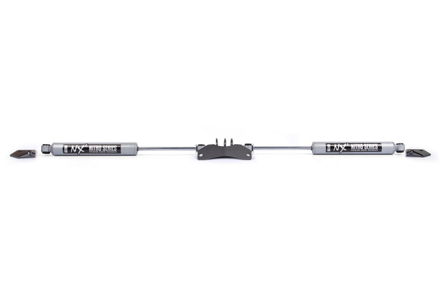 Dual Steering Stabilizer Kit W/ NX2 Shocks - Dodge Ram 1500 Mega Cab (06-08) 4WD - Y-Style Steering BDS Suspension Steering Stabilizer Hardware Kit  AXOPROS