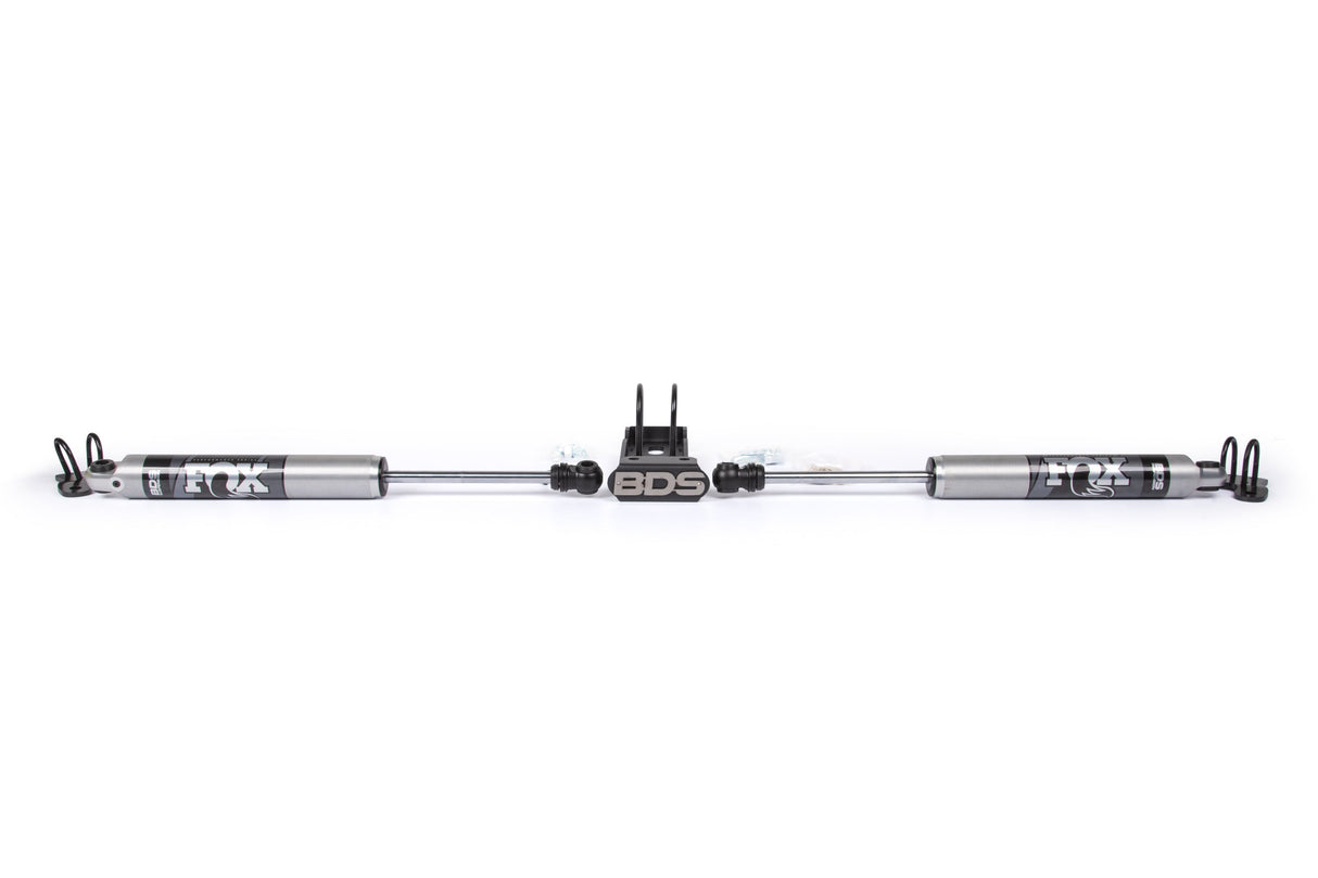 Dual Steering Stabilizer Kit W/ FOX 2.0 Performance Shocks - Jeep Wrangler JL (18-24) And Gladiator JT (21-23) BDS Suspension Steering Stabilizer Hardware Kit  AXOPROS
