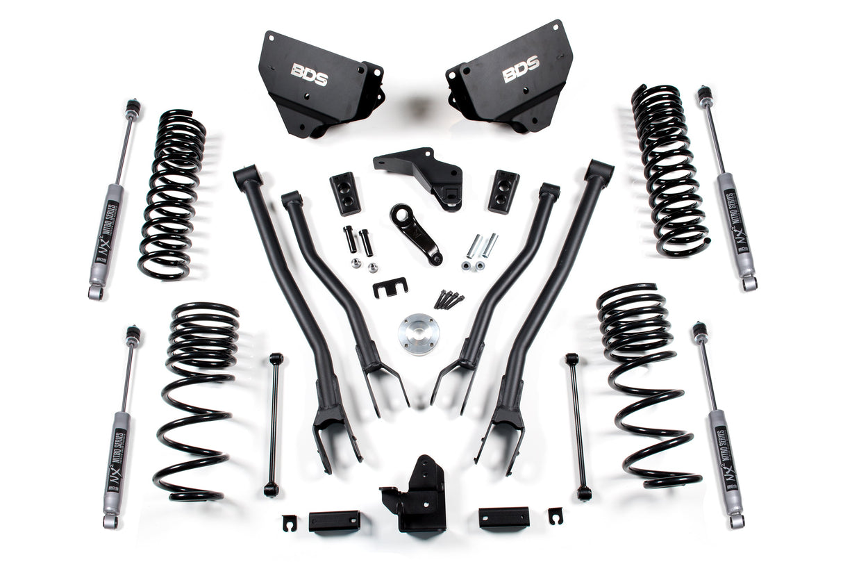 4 Inch Lift Kit W/ 4-Link - Ram 2500 (14-18) 4WD - Diesel BDS Suspension Suspension Lift Kit  AXOPROS