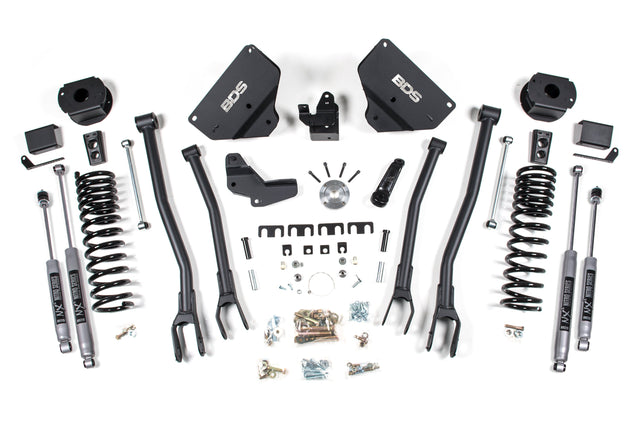 4 Inch Lift Kit W/ 4-Link - Ram 2500 W/ Rear Air Ride (14-18) 4WD - Diesel BDS Suspension Suspension Lift Kit  AXOPROS