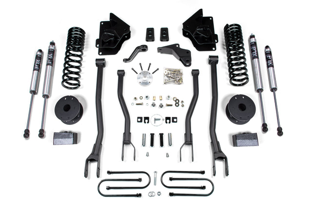 4 Inch Lift Kit W/ 4-Link - Ram 3500 W/ Rear Air Ride (13-18) 4WD - Diesel BDS Suspension Suspension Lift Kit  AXOPROS