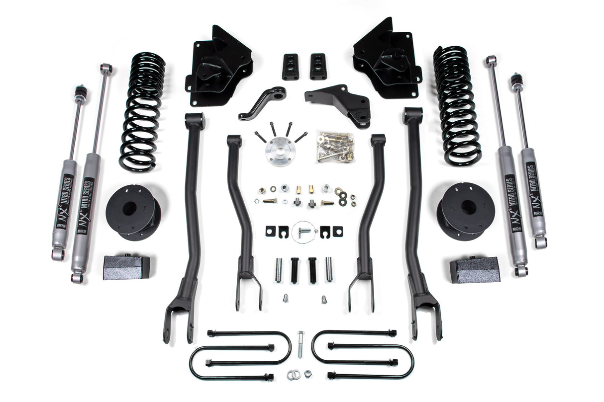 4 Inch Lift Kit W/ 4-Link - Ram 3500 W/ Rear Air Ride (13-18) 4WD - Gas BDS Suspension Suspension Lift Kit  AXOPROS
