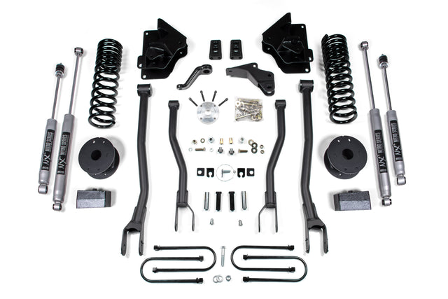4 Inch Lift Kit W/ 4-Link - Ram 3500 W/ Rear Air Ride (13-18) 4WD - Gas BDS Suspension Suspension Lift Kit  AXOPROS