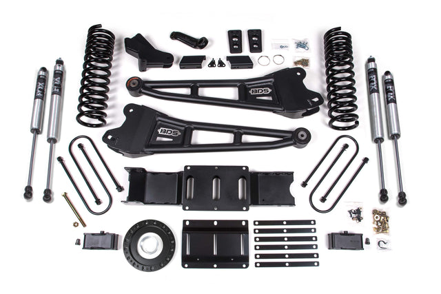 4 Inch Lift Kit W/ Radius Arm - 3 Inch Rear Block - Ram 3500 (19-24) 4WD - Diesel BDS Suspension Suspension Lift Kit  AXOPROS