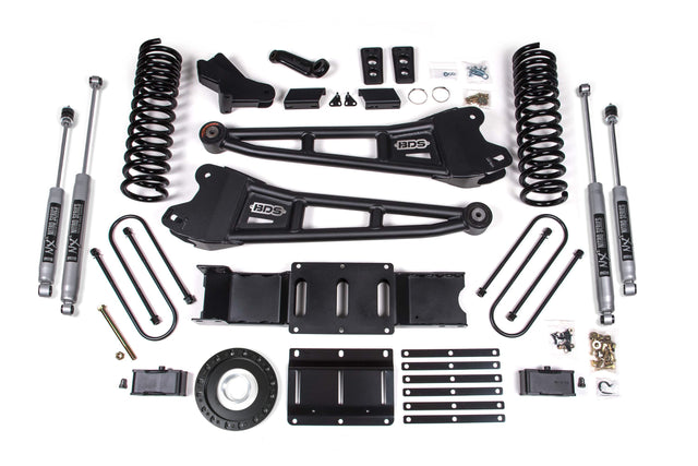 4 Inch Lift Kit W/ Radius Arm - 2 Inch Rear Block - Ram 3500 (19-24) 4WD - Diesel BDS Suspension Suspension Lift Kit  AXOPROS