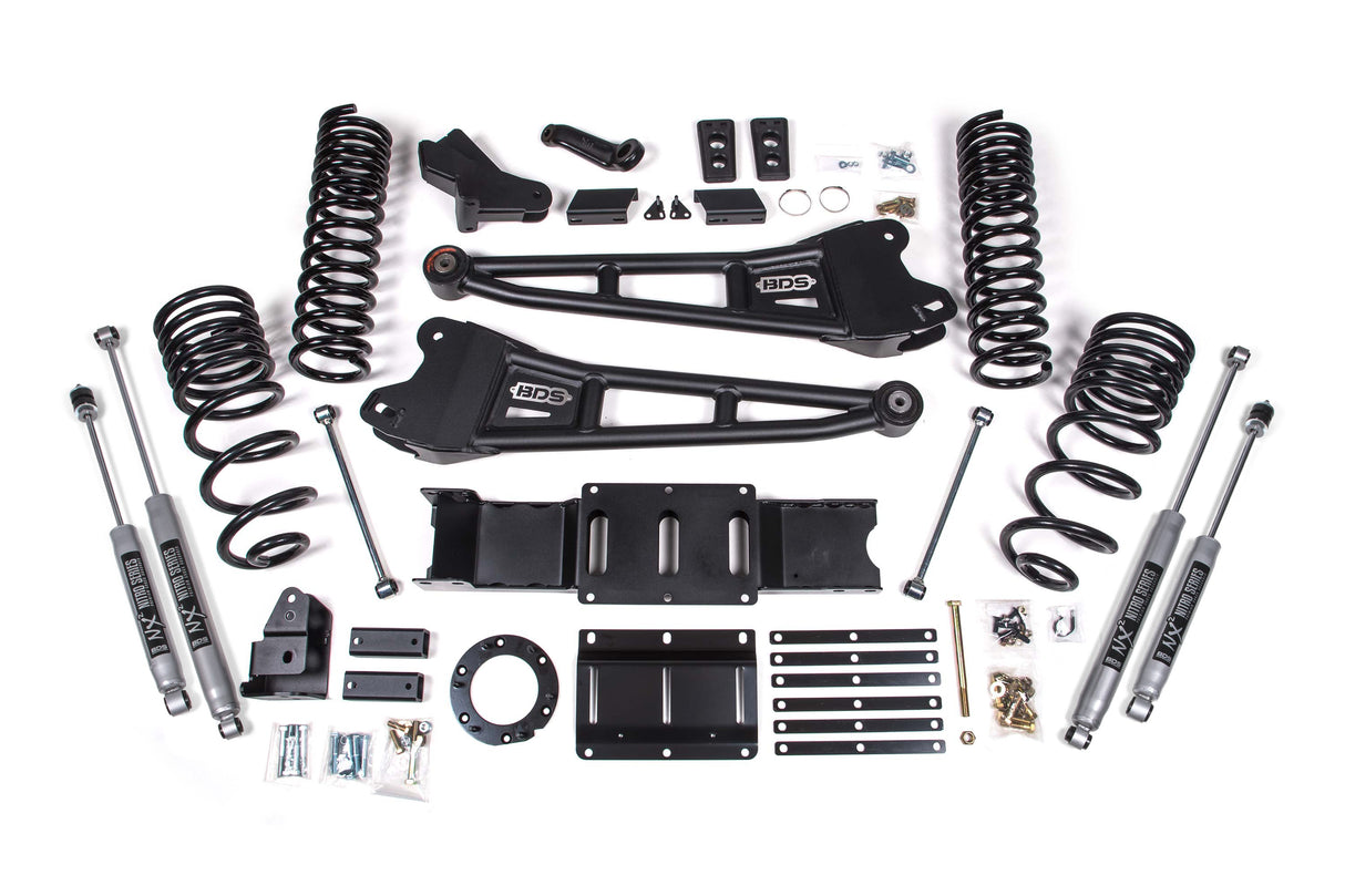 4 Inch Lift Kit W/ Radius Arm - Ram 2500 (19-24) 4WD - Gas BDS Suspension Suspension Lift Kit  AXOPROS