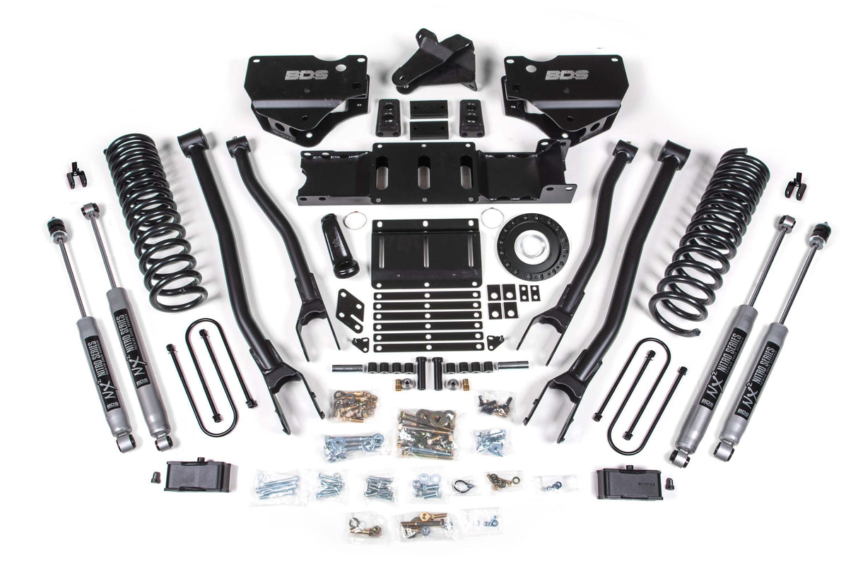 4 Inch Lift Kit W/ 4-Link - Ram 3500 (19-24) 4WD - Diesel BDS Suspension Suspension Lift Kit  AXOPROS