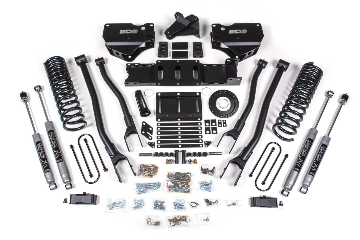 4 Inch Lift Kit W/ 4-Link - Ram 3500 (19-24) 4WD - Diesel BDS Suspension Suspension Lift Kit  AXOPROS