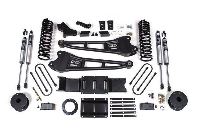 4 Inch Lift Kit W/ Radius Arm - Ram 3500 W/ Rear Air Ride (19-24) 4WD - Diesel BDS Suspension Suspension Lift Kit  AXOPROS
