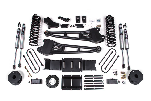 4 Inch Lift Kit W/ Radius Arm - Ram 3500 W/ Rear Air Ride (19-24) 4WD - Diesel BDS Suspension Suspension Lift Kit  AXOPROS