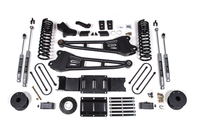 4 Inch Lift Kit W/ Radius Arm - Ram 3500 W/ Rear Air Ride (19-24) 4WD - Diesel BDS Suspension Suspension Lift Kit  AXOPROS