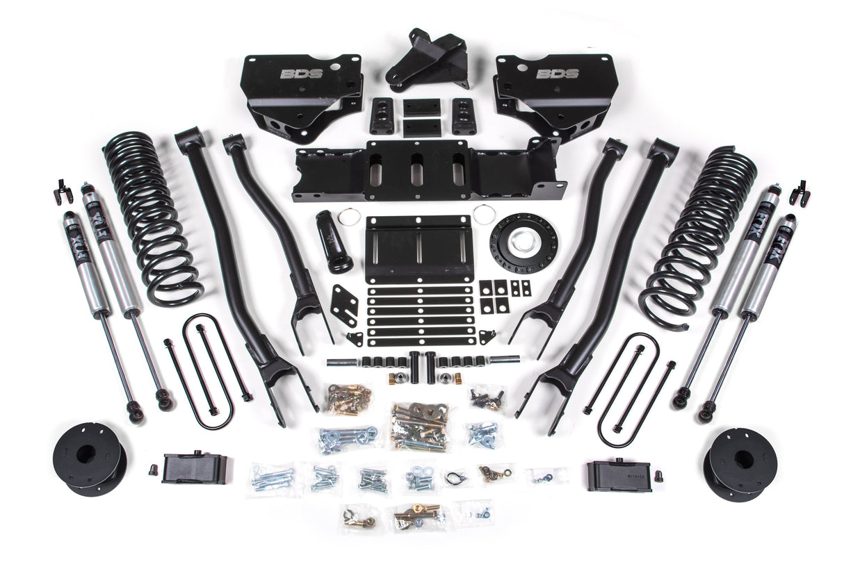 4 Inch Lift Kit W/ 4-Link - Ram 3500 W/ Rear Air Ride (19-24) 4WD - Diesel BDS Suspension Suspension Lift Kit  AXOPROS