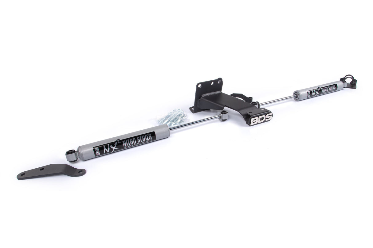 Dual Steering Stabilizer Kit W/ NX2 Shocks - Ram 2500 (14-18) And 3500 (13-18) 4WD BDS Suspension Steering Stabilizer Hardware Kit  AXOPROS