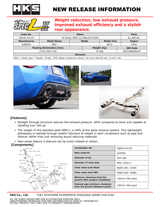 HKS Hi-Power Muffler SPEC-L ZN6 HKS Catback  AXOPROS