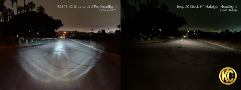 KC HiLiTES 07-18 Jeep JK 7in. Gravity LED Pro DOT Approved Replacement Headlight (Single) KC HiLiTES Headlights  AXOPROS