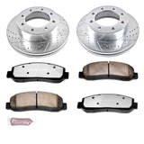 PowerStop Power Stop 10-12 Ford F-450 Super Duty Front Z36 Truck & Tow Brake Kit Brake Rotors - Slot & Drilled aftermarket performance part