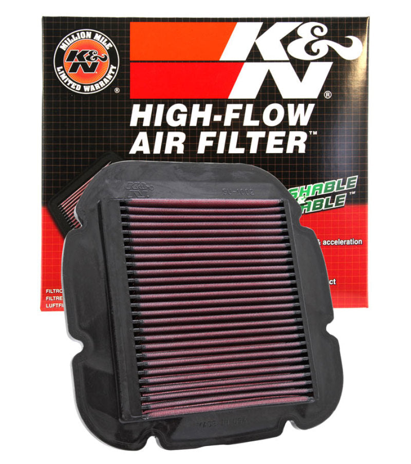 K&N 02-10 Suzuki DL 1000 V-Strom/04-12 DL650 V-Strom / 04-05 Kawasaki KLV1000 Replacement Air Filter K&N Engineering Air Filters - Direct Fit  AXOPROS