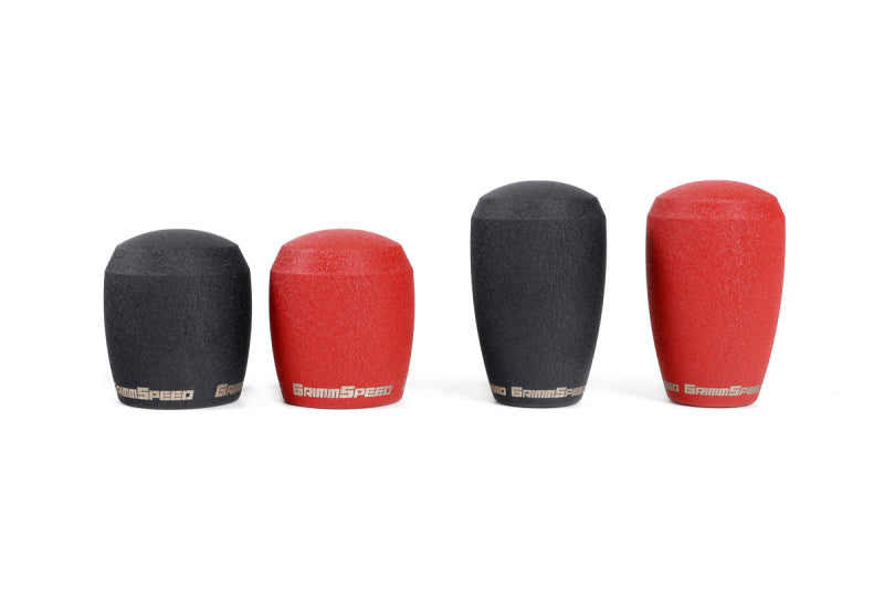 GrimmSpeed Stubby Shift Knob Stainless Steel Red - M12x1.25 GrimmSpeed Shift Knobs  AXOPROS