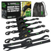 Rhino USA Rhino USA Retractable Ratchet Straps (4Pk 1Inx10Ft) (Black) Tow Straps aftermarket performance part