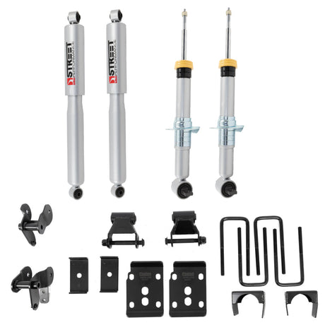 Belltech 2021+ Ford F-150 2WD 1-3.5in Front 4.5in Rear Complete Lower Kit with SP Shocks Belltech Lowering Kits  AXOPROS