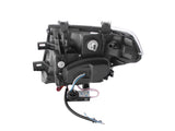ANZO 2005-2008 Nissan Frontier Projector Headlights w/ Halo Black ANZO Headlights  AXOPROS