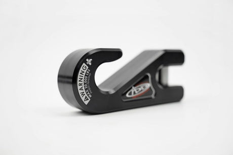 Addictive Desert Designs 1-5/16in Winch Fairlead Plate w/ Recessed Round End Hook - Black Addictive Desert Designs