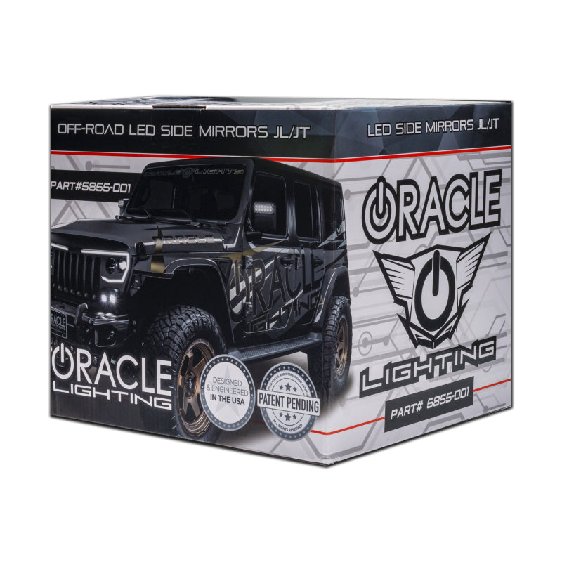 Oracle Lighting LED Off-Road Side Mirrors for Jeep Wrangler JL / Gladiator JT ORACLE Lighting Side Mirrors  AXOPROS