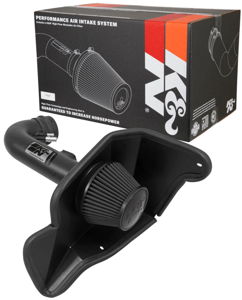 K&N 2015 Ford Mustang GT 5.0L V8 Black Performance Intake Kit K&N Engineering Cold Air Intakes  AXOPROS