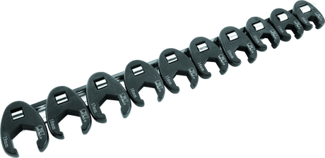 BikeMaster 10-pc 3/8in Drive Metric Flare Crow Foot Wrench Set BikeMaster Tools  AXOPROS