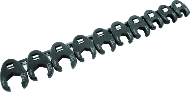 BikeMaster 10-pc 3/8in Drive Metric Flare Crow Foot Wrench Set BikeMaster Tools  AXOPROS